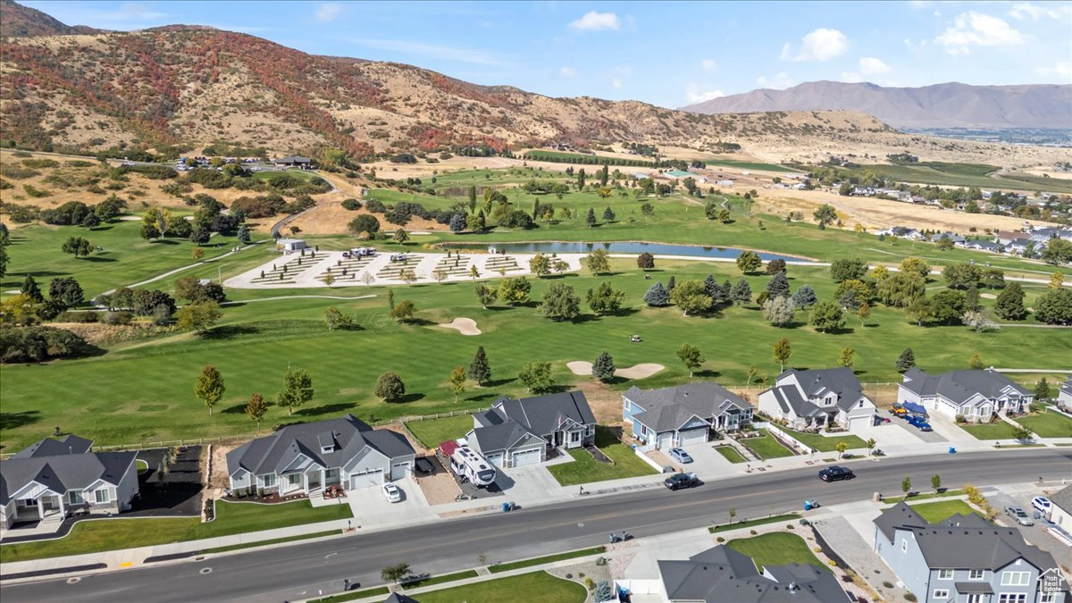 Bird's eye view featuring a mountain view