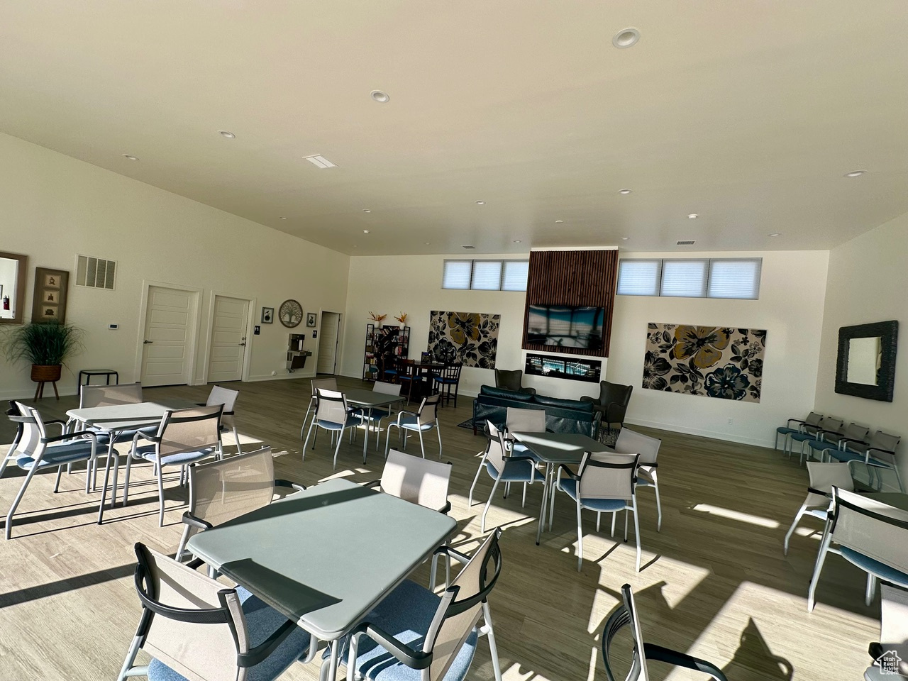 Dining area featuring hardwood / wood-style floors