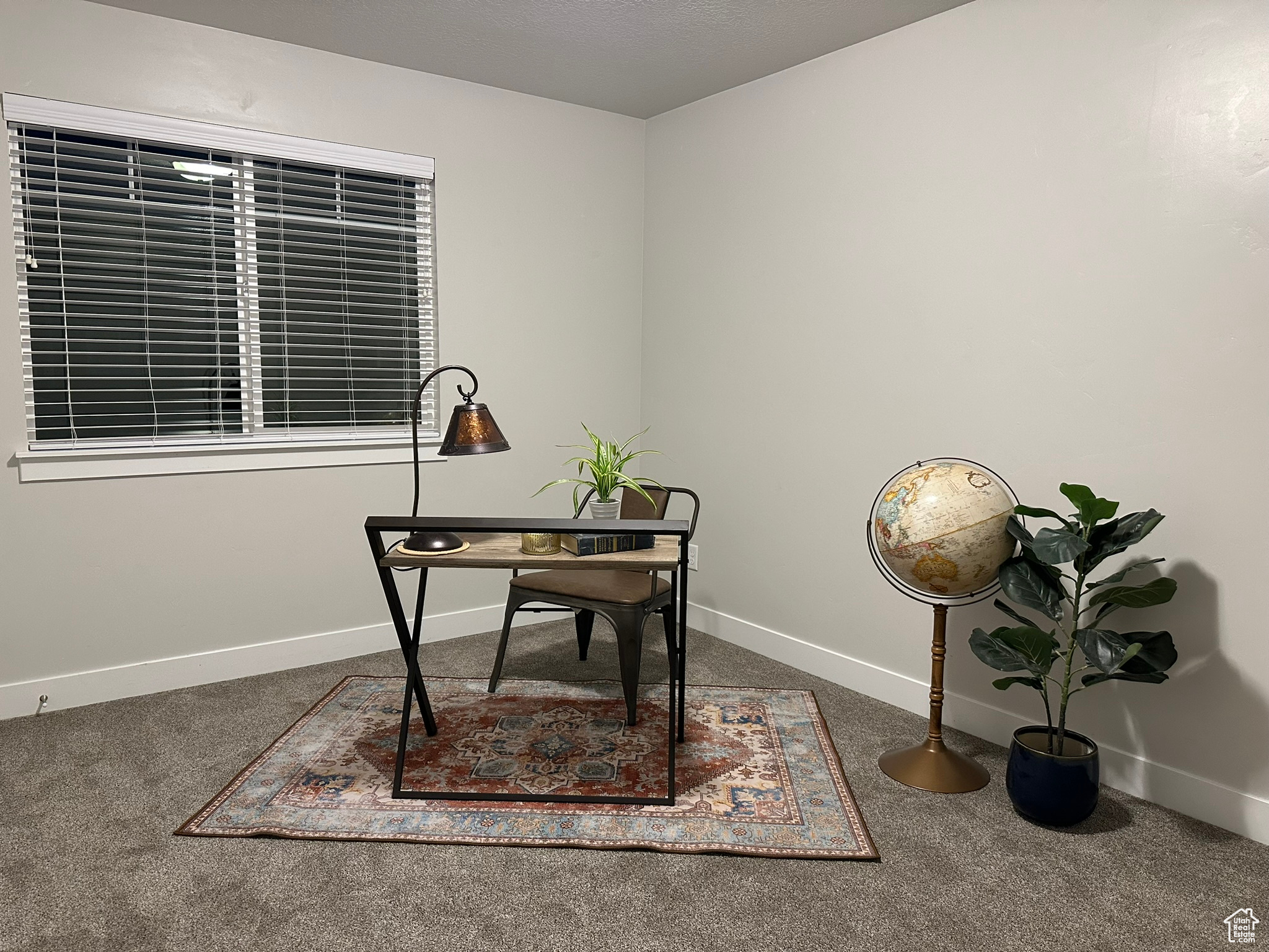 Office with carpet floors