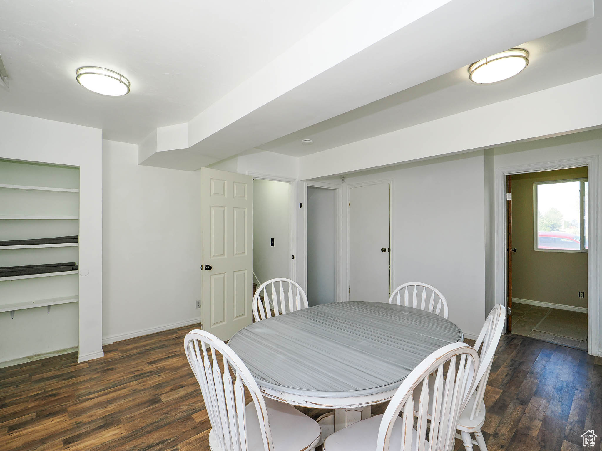 Dining area featuring dark hardwood / wood-style floors