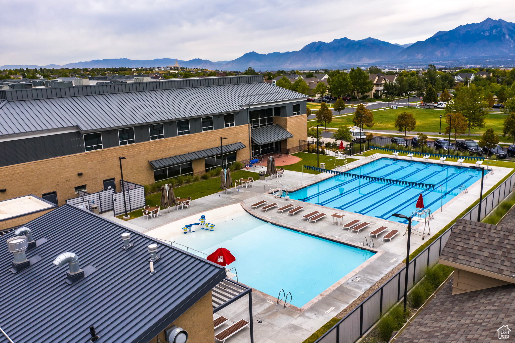 Daybreak residents enjoy access-controlled amenities throughout the community. 5 pools, a fitness center, indoor track and basketball court, fitness classes and outdoor sports are some of the key highlights.