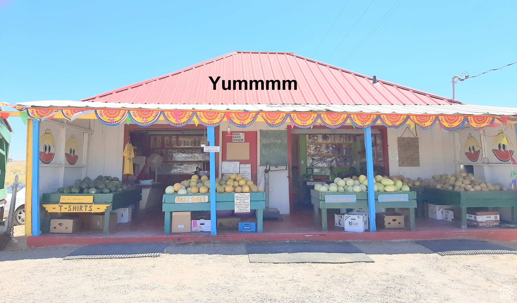 Road side melon stands. Over 6 different verities.