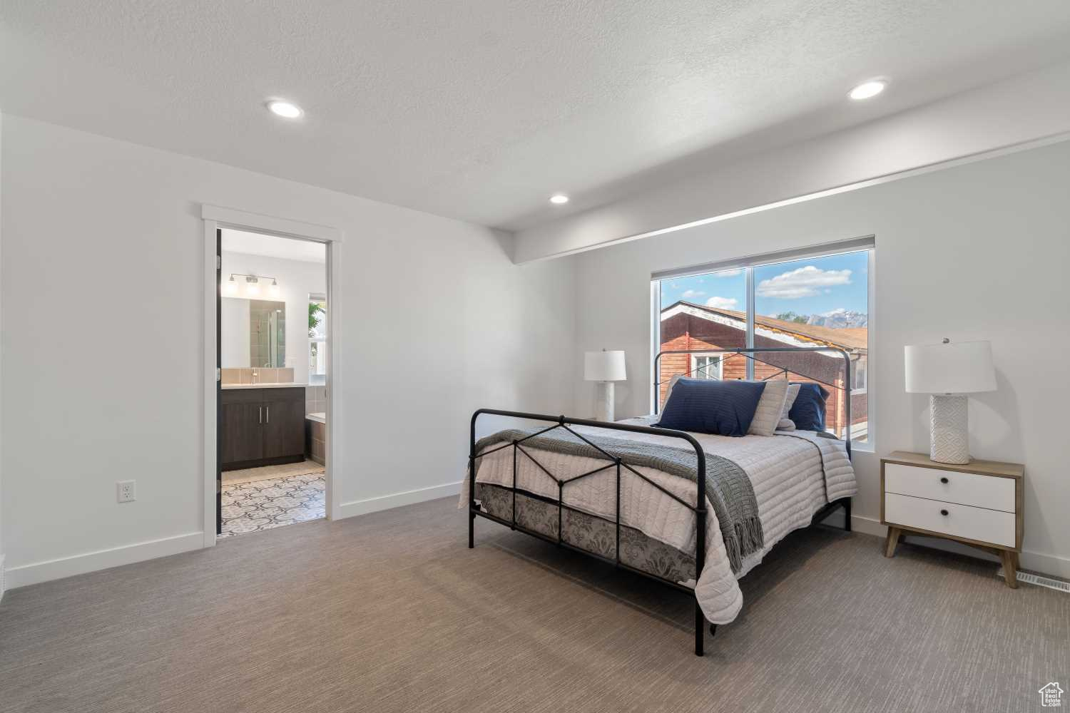 Spacious primary bedroom with a 3-foot extension to give more space for furniture