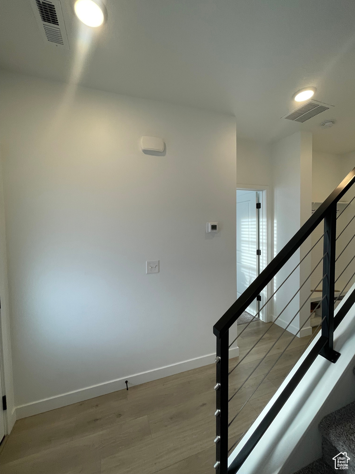 Stairs with wood-type flooring