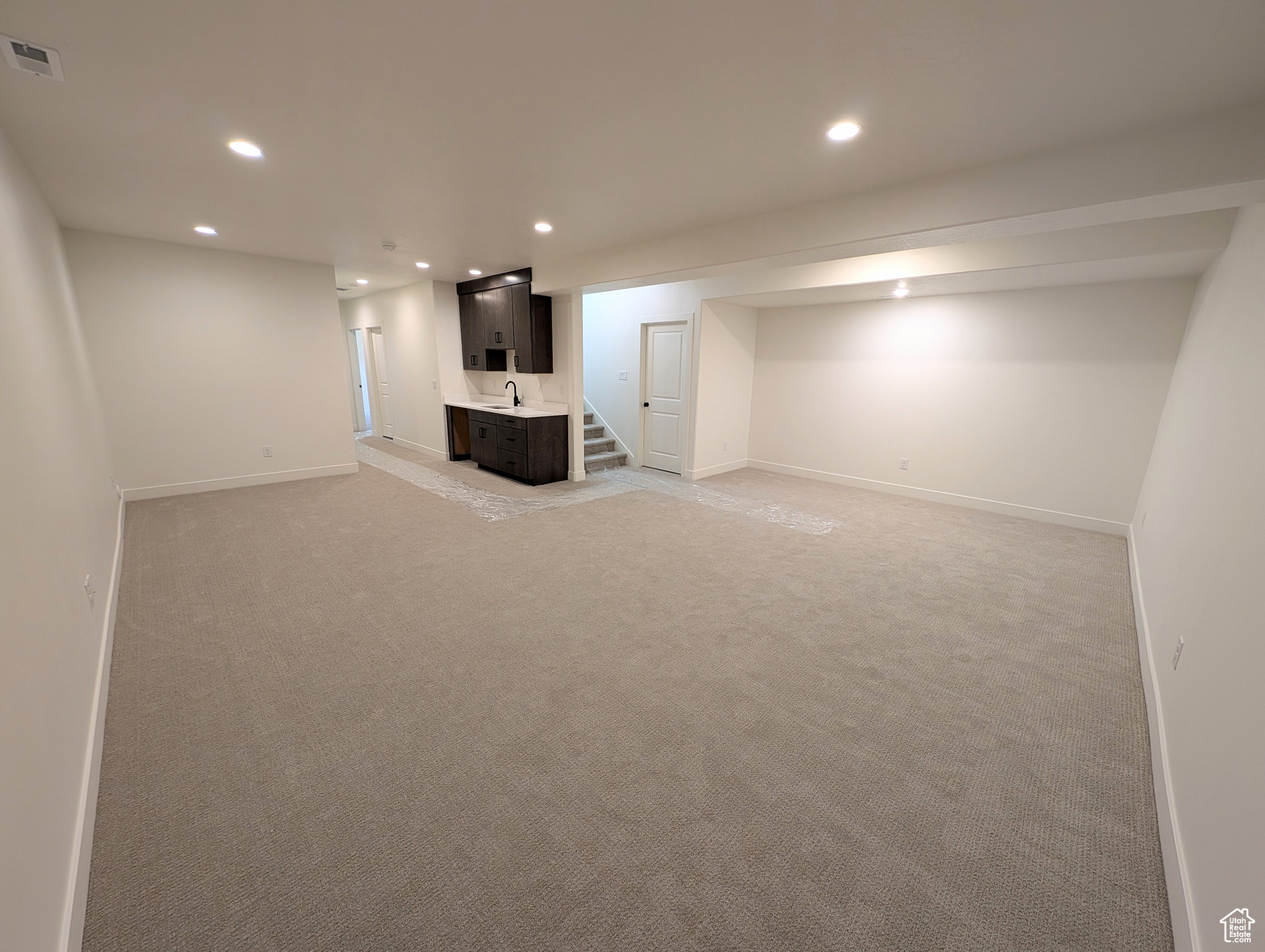 Basement family room with wet-bar -Main Home