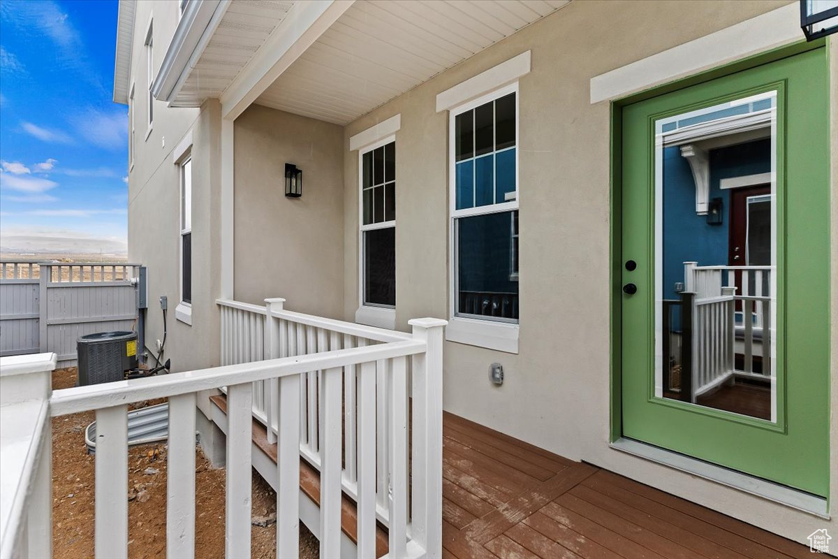 Balcony featuring central AC