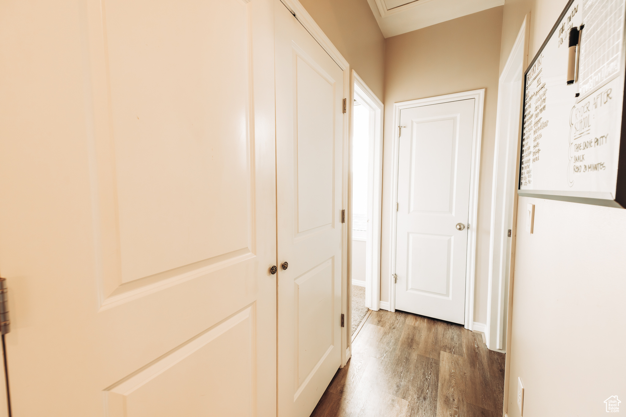 Hall featuring hardwood / wood-style floors