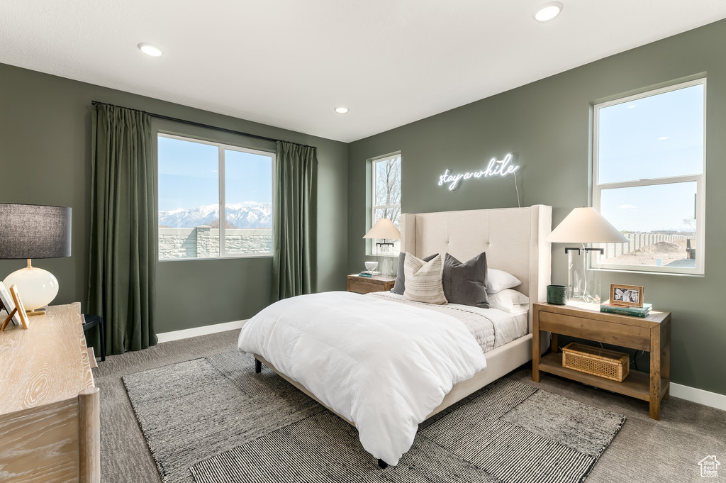 Bedroom featuring carpet flooring