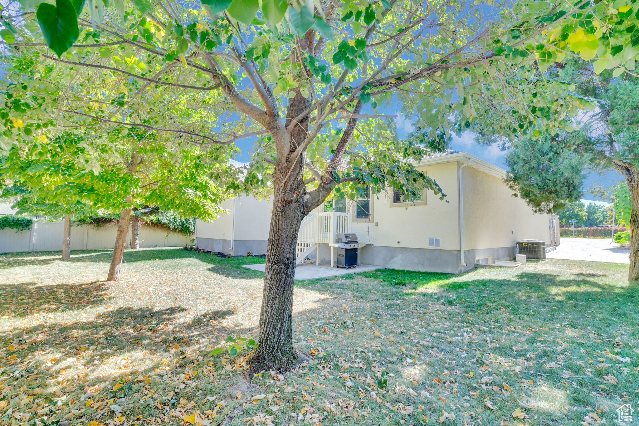 View of yard featuring central AC