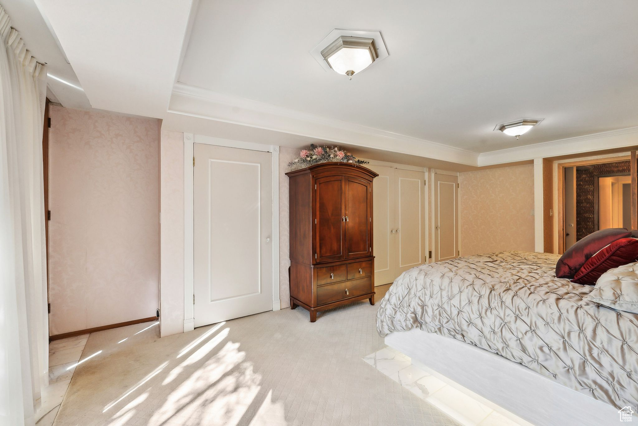 View of carpeted bedroom