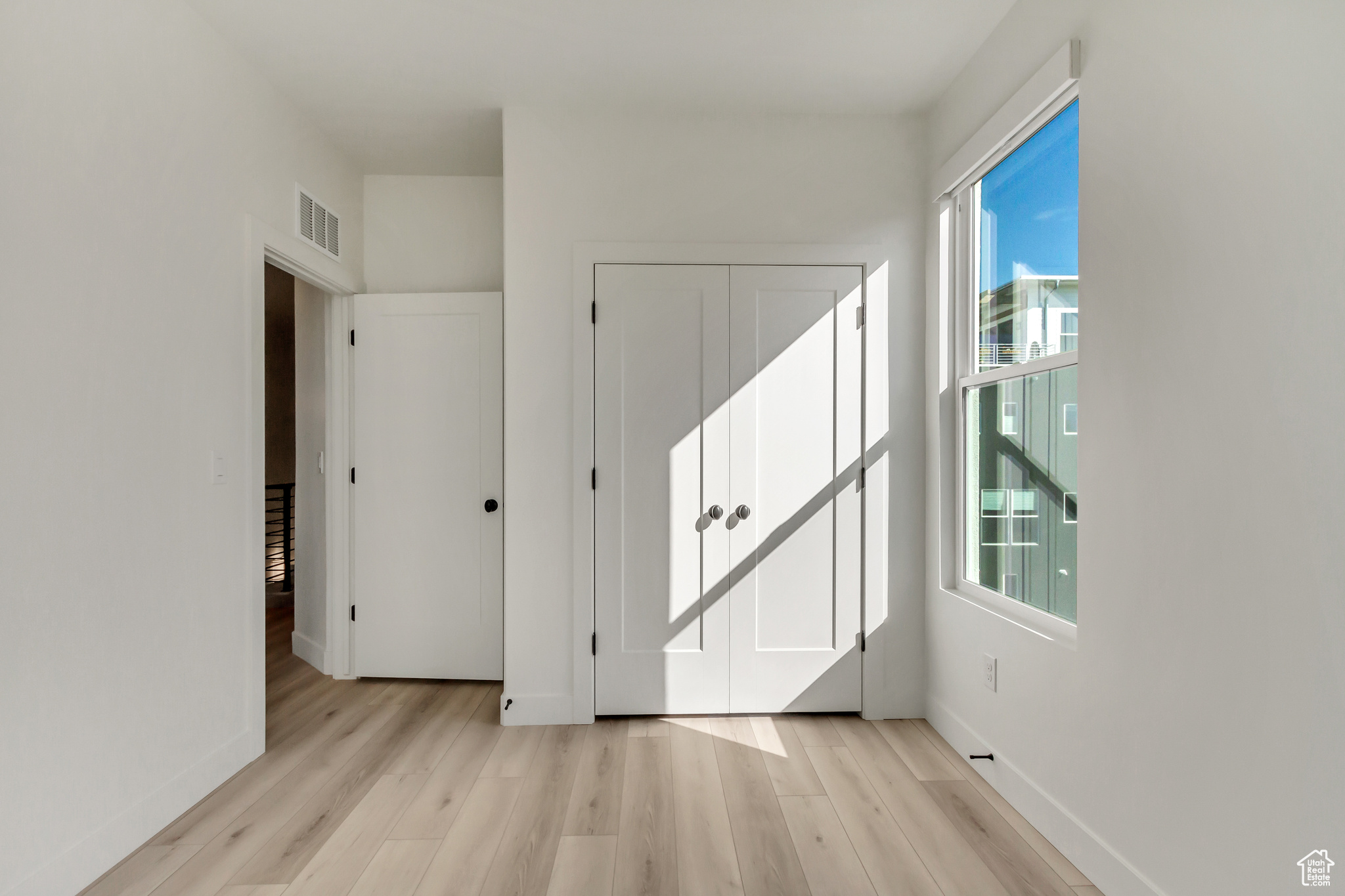 Interior space featuring light wood-type flooring