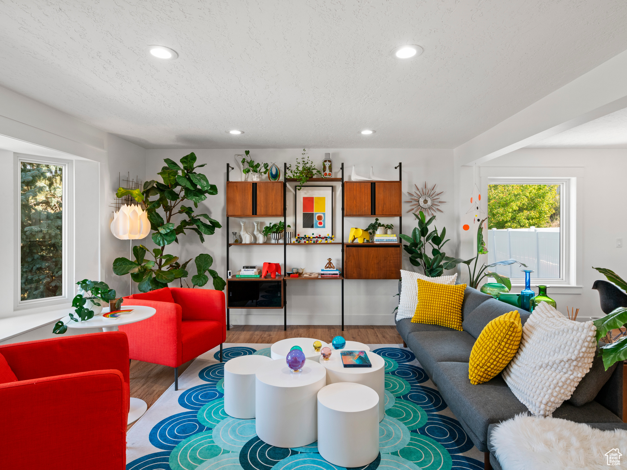 Living room featuring hardwood / wood-style floors