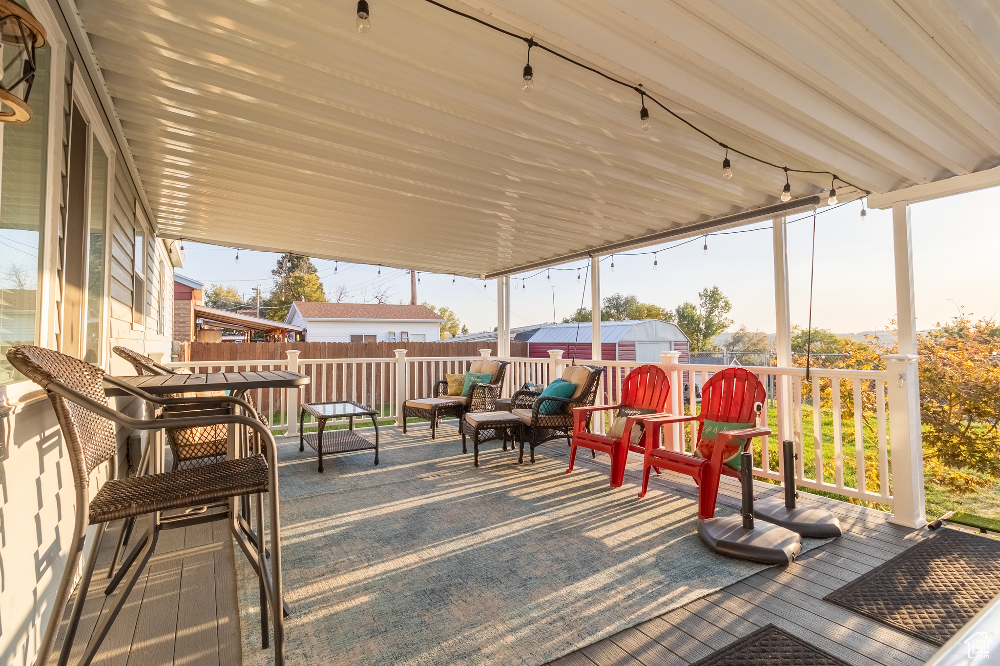 View of wooden deck