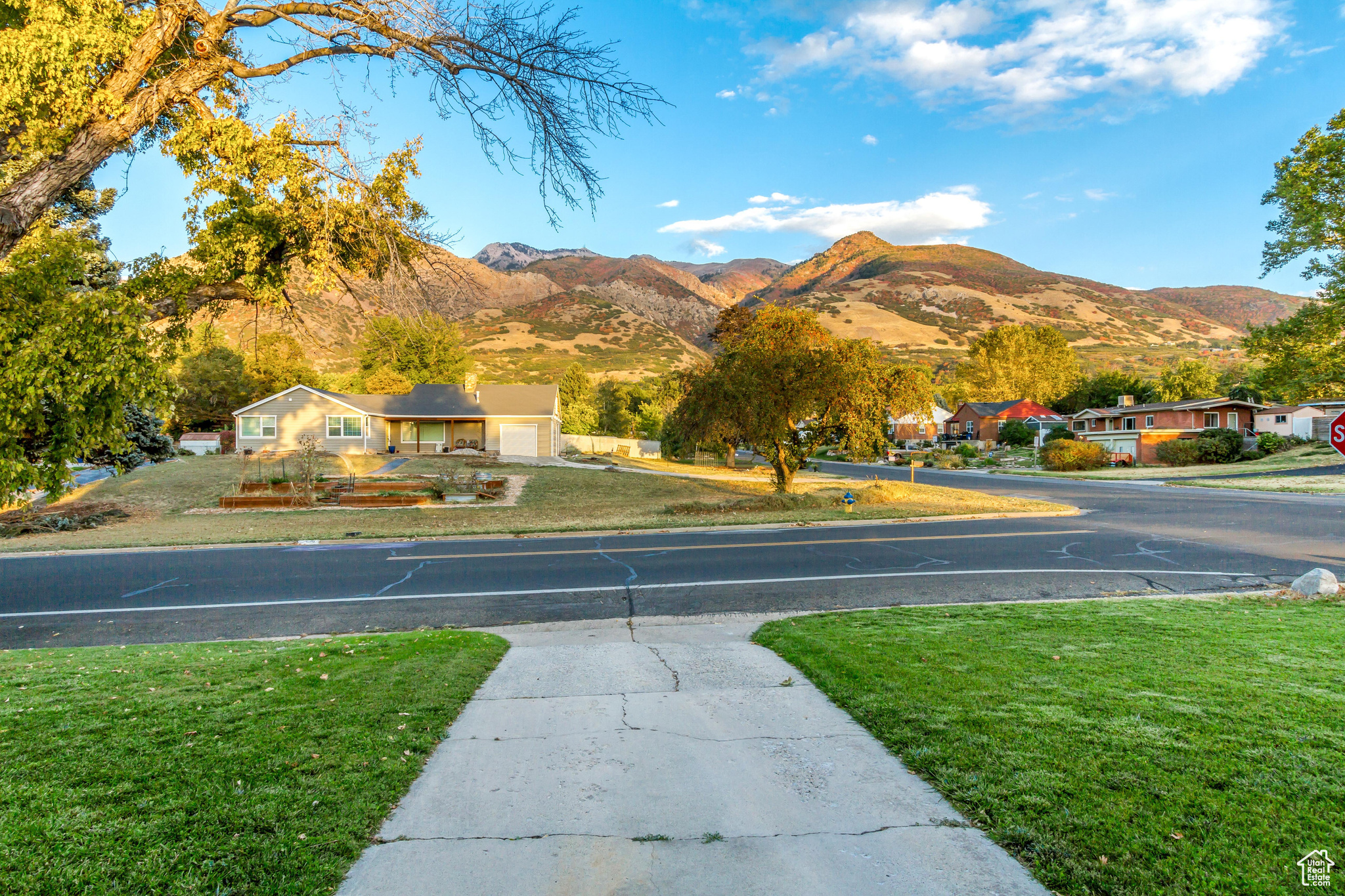 View of street featuring a mountain view