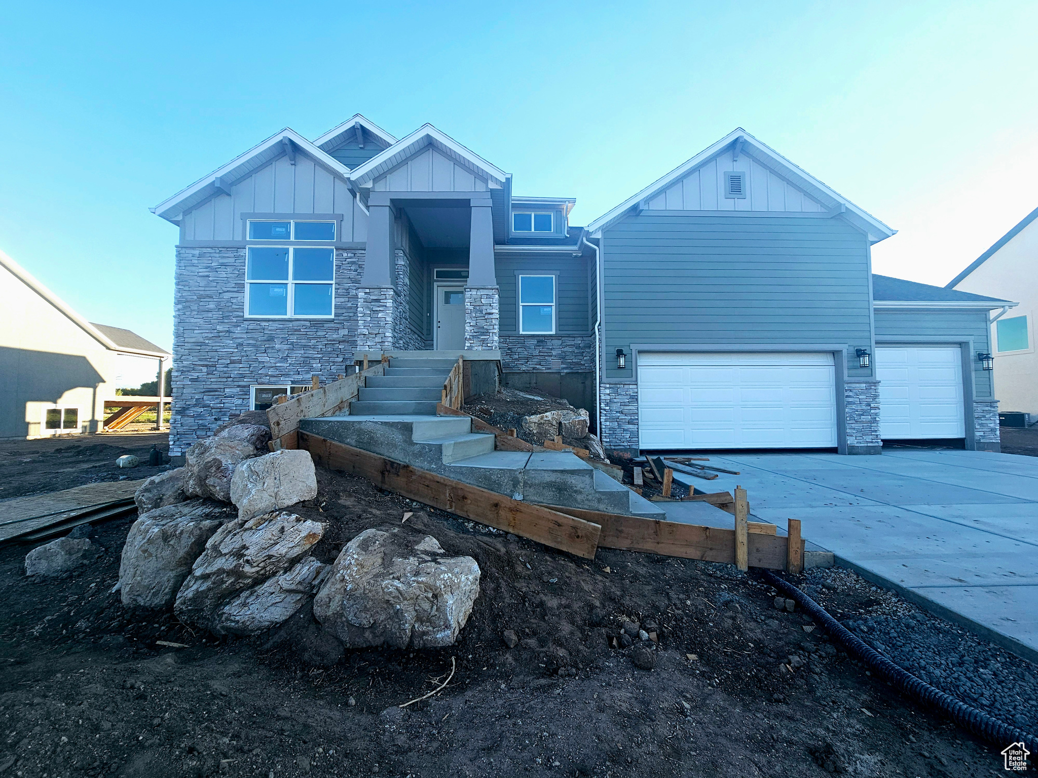 Craftsman-style home with a garage