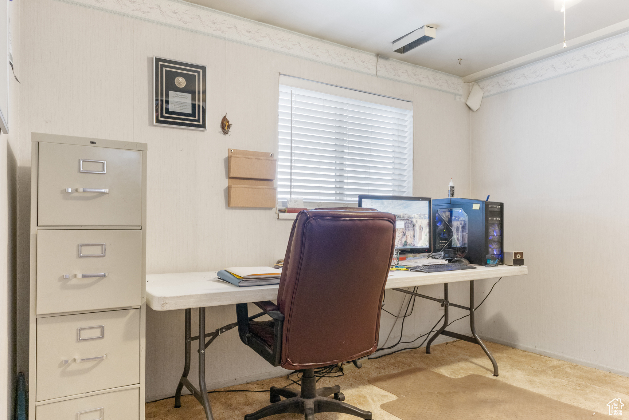 View of carpeted office