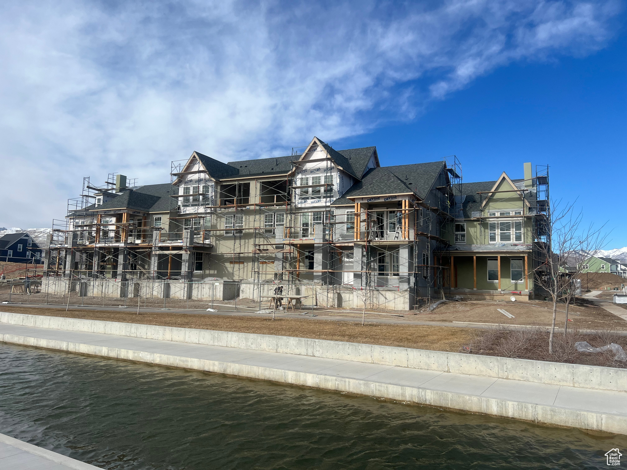 View of front of house featuring a water view