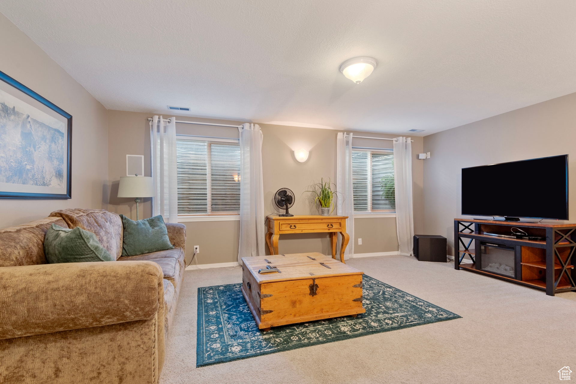 View of carpeted living room