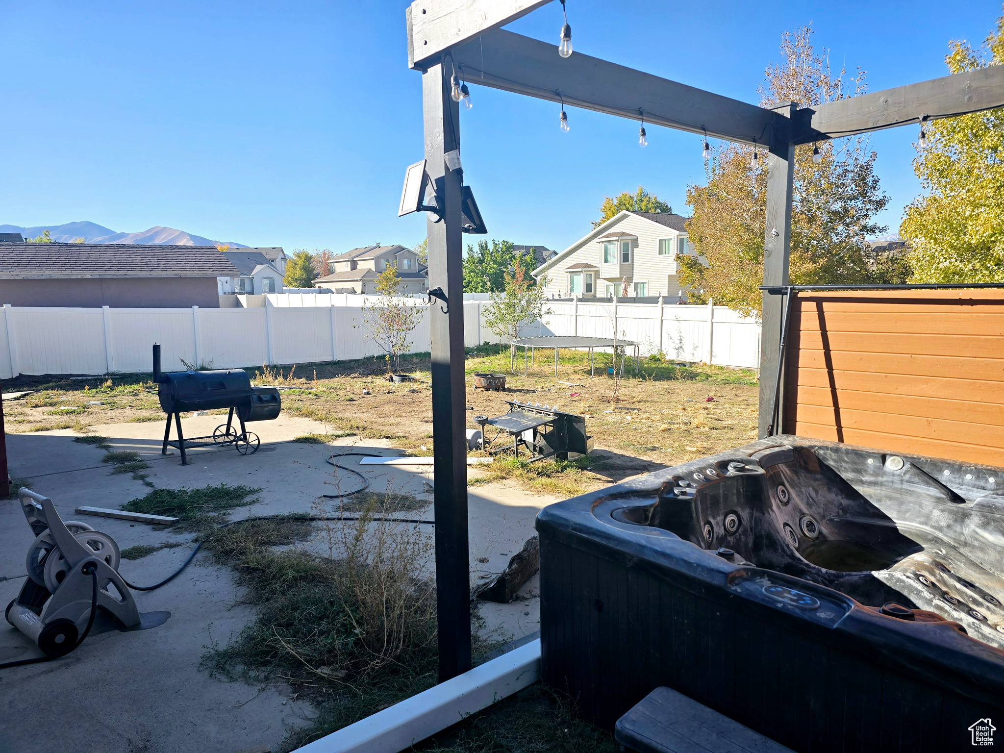 Fully fenced backyard