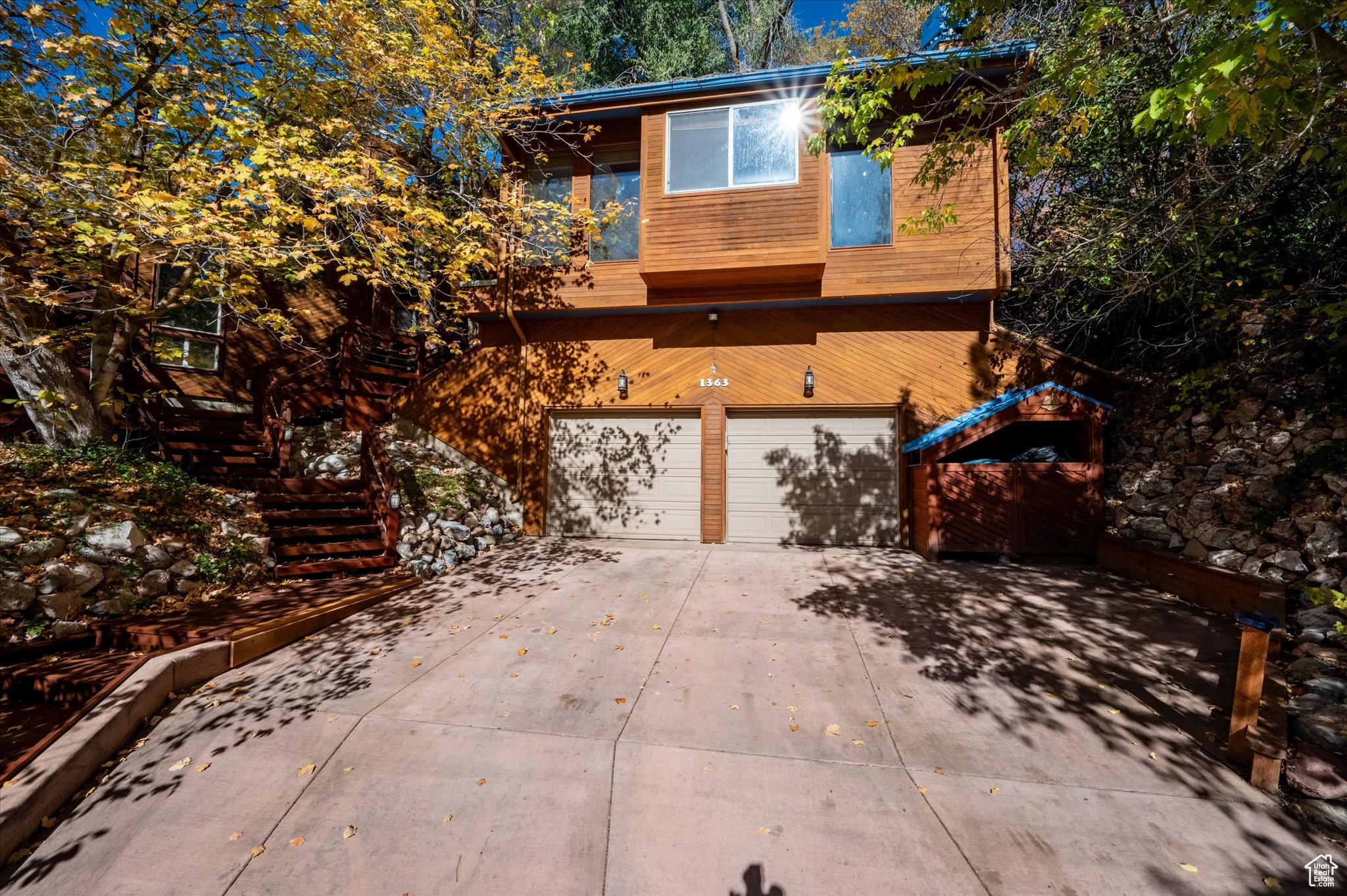 View of front of home with garage