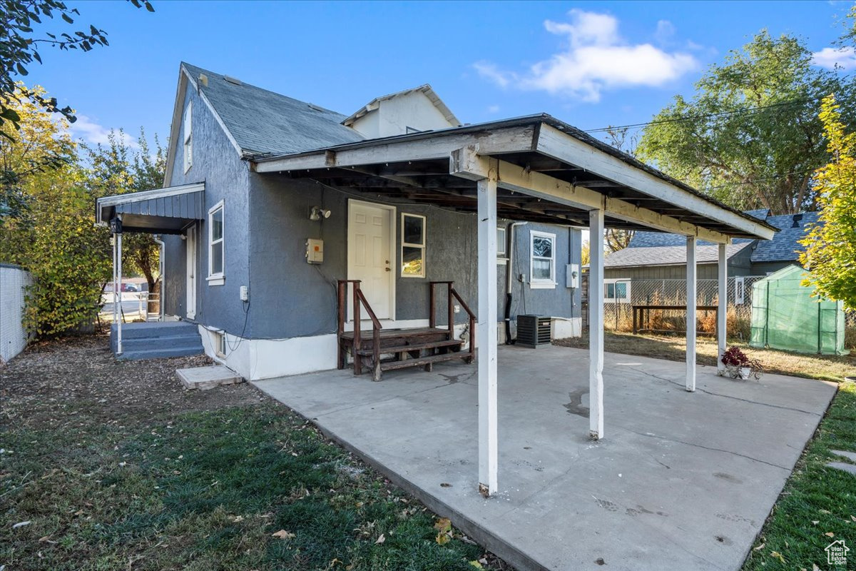 Exterior space featuring central AC unit