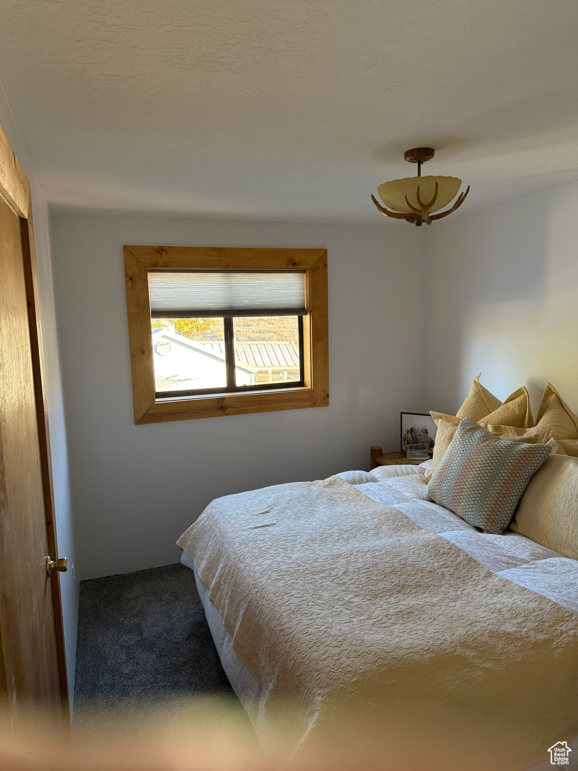 Bedroom featuring carpet