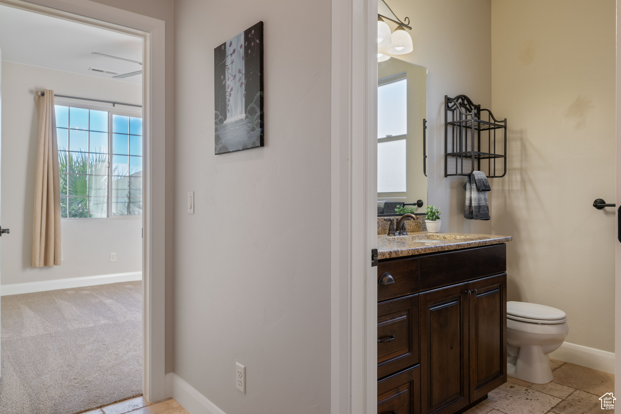 Bathroom with toilet and vanity