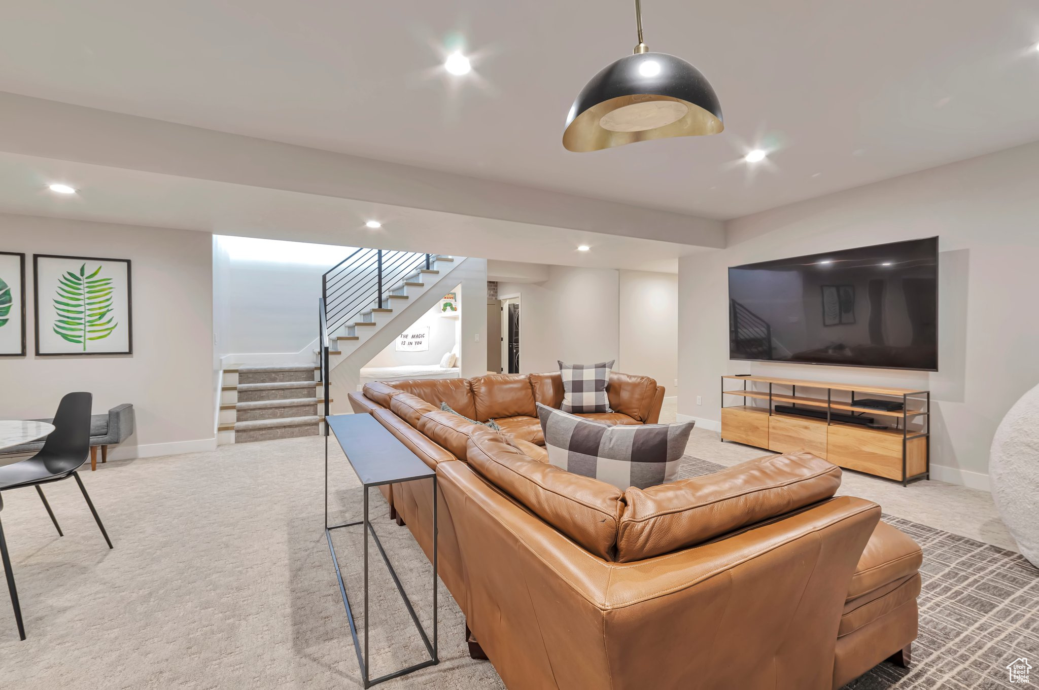 View of carpeted living room