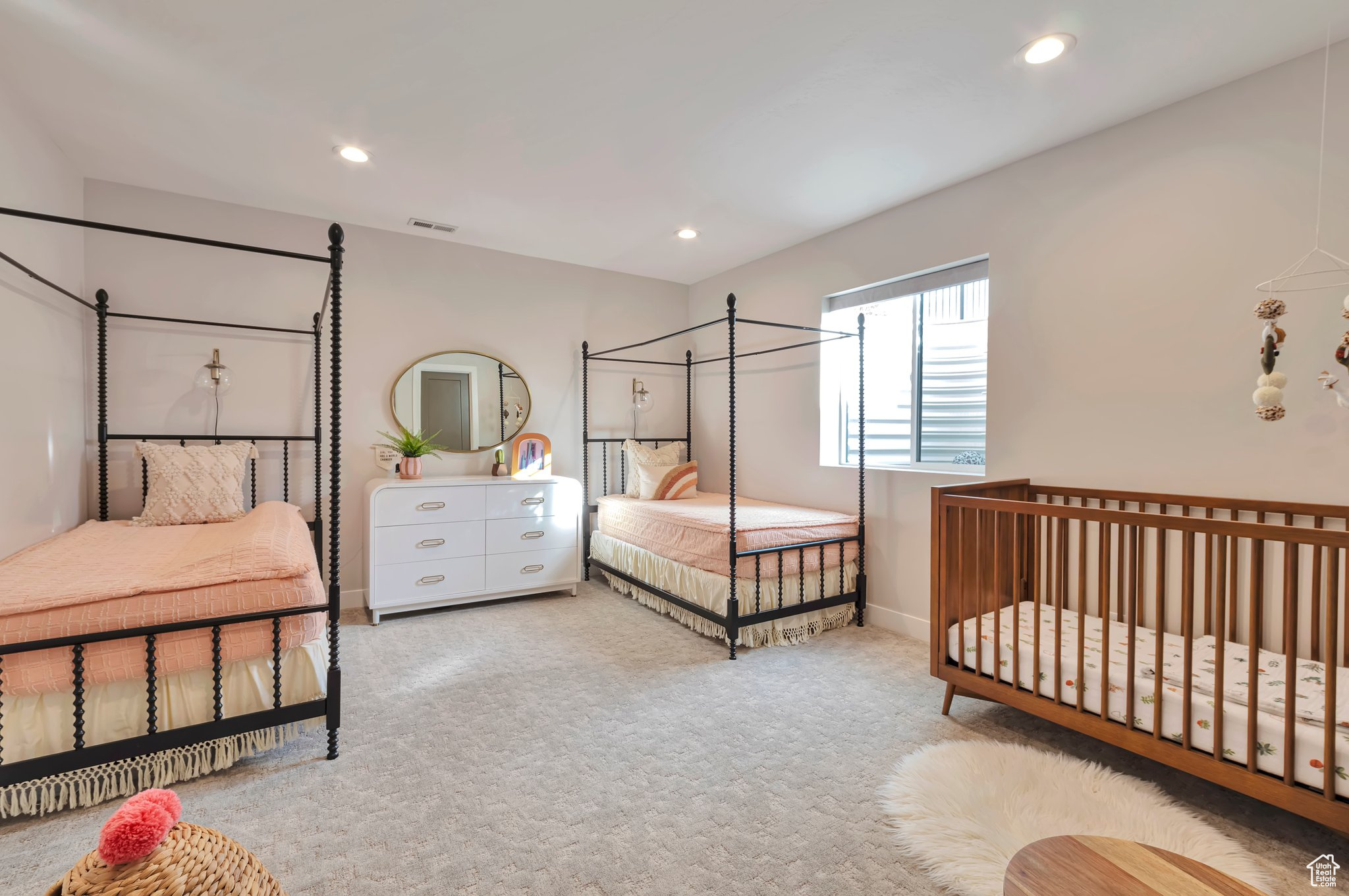 View of carpeted bedroom