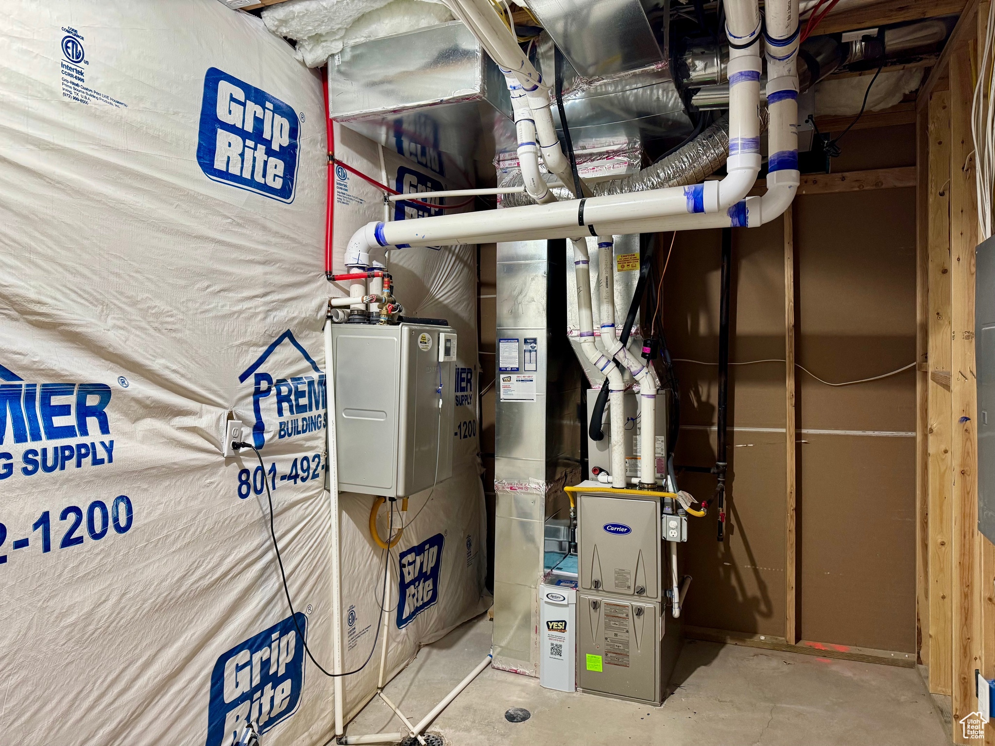 Tankless Water Heater, upgraded HVAC system (home has 2 HVAC systems for upstairs and downstairs) with plenty of room to install a water softener.