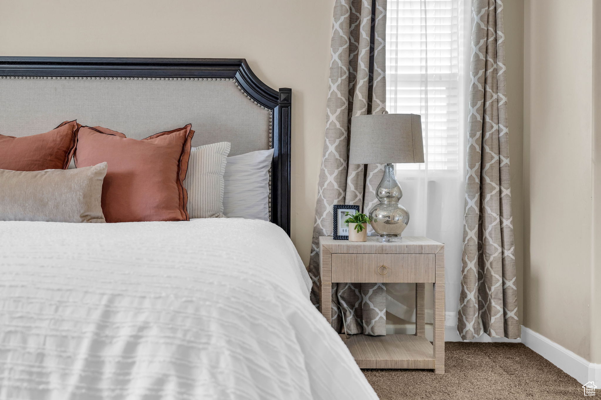 Bedroom with carpet floors