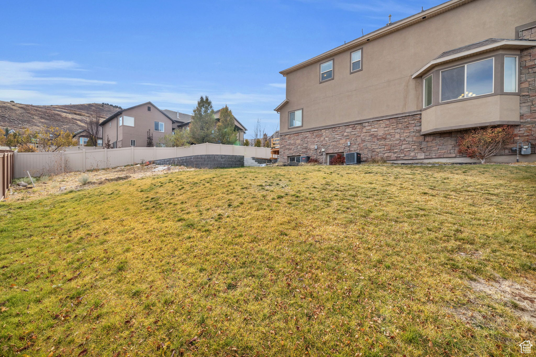 View of yard featuring central AC