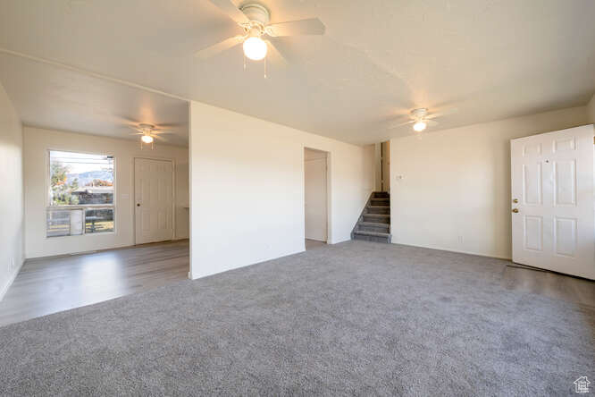 Living Room looking at semi-formal dining area.