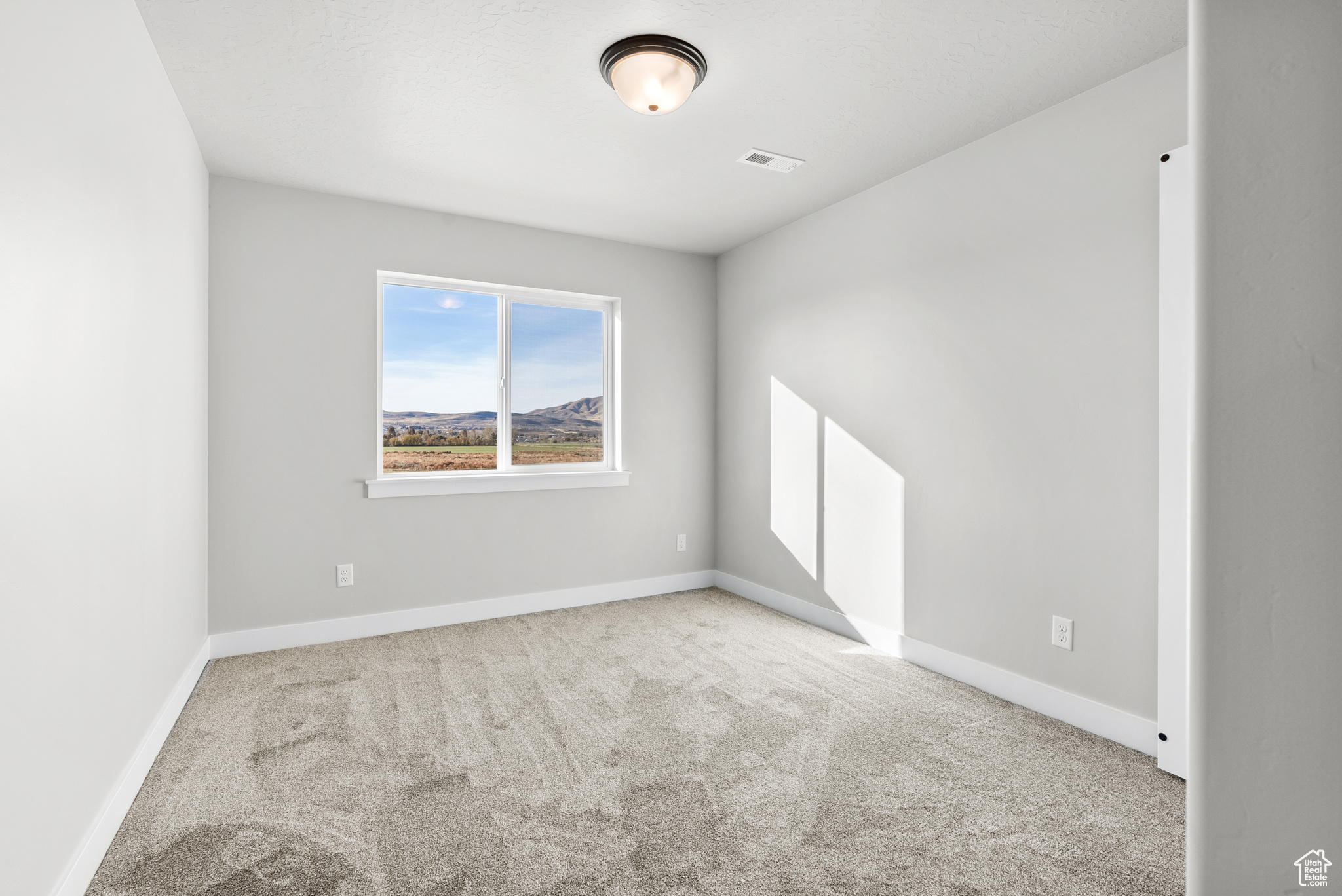 View of carpeted spare room