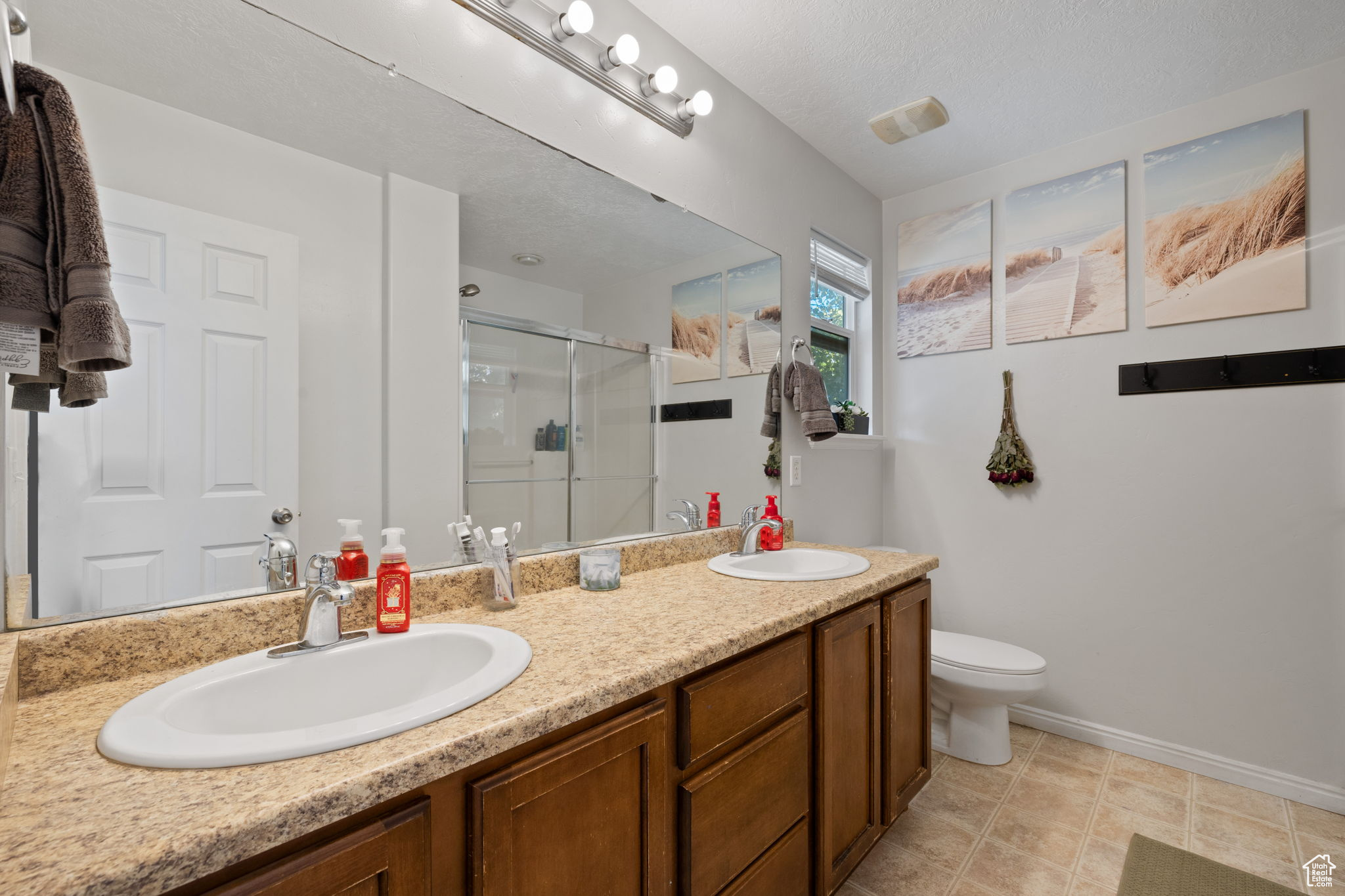 Primary bathroom with double sinks