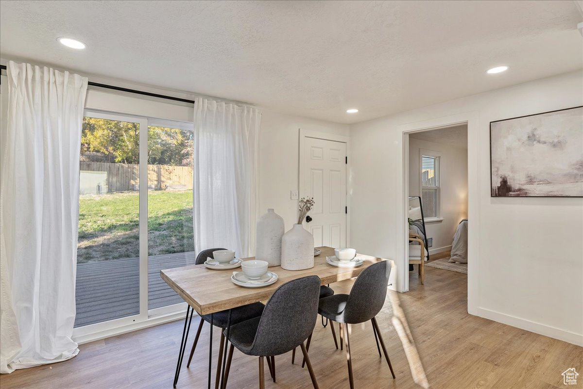 Dining room featuring light hardwood / wood-style floors