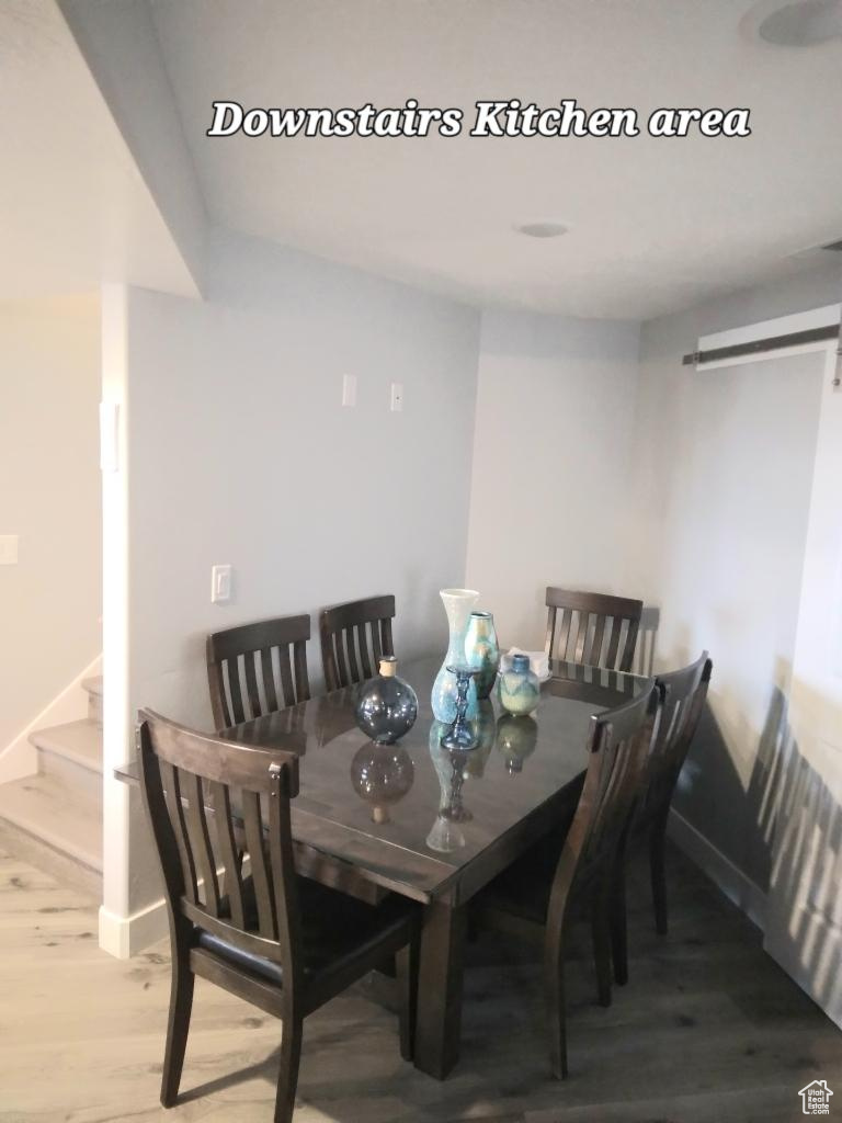 Downstairs kitchen area