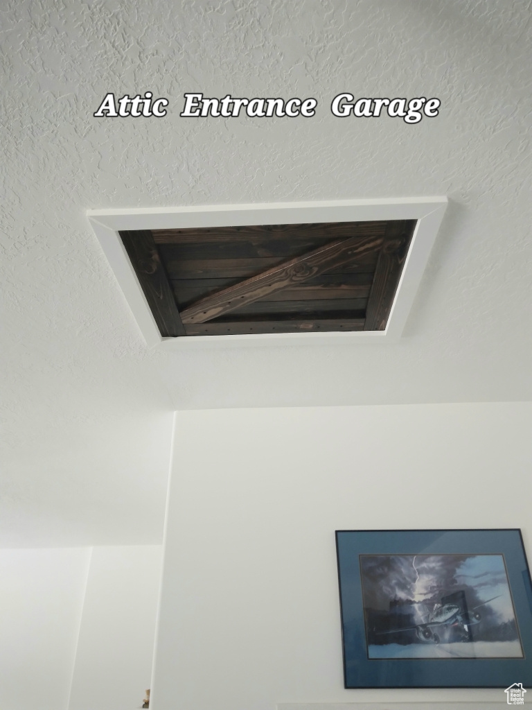 Attic entrance garage