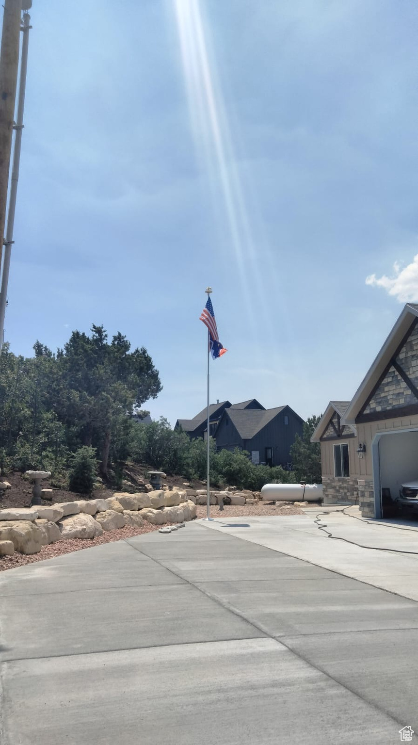 Front yard and part of driveway