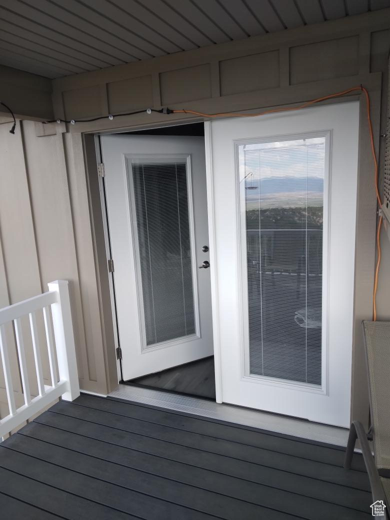 Main floor entrance from covered patio