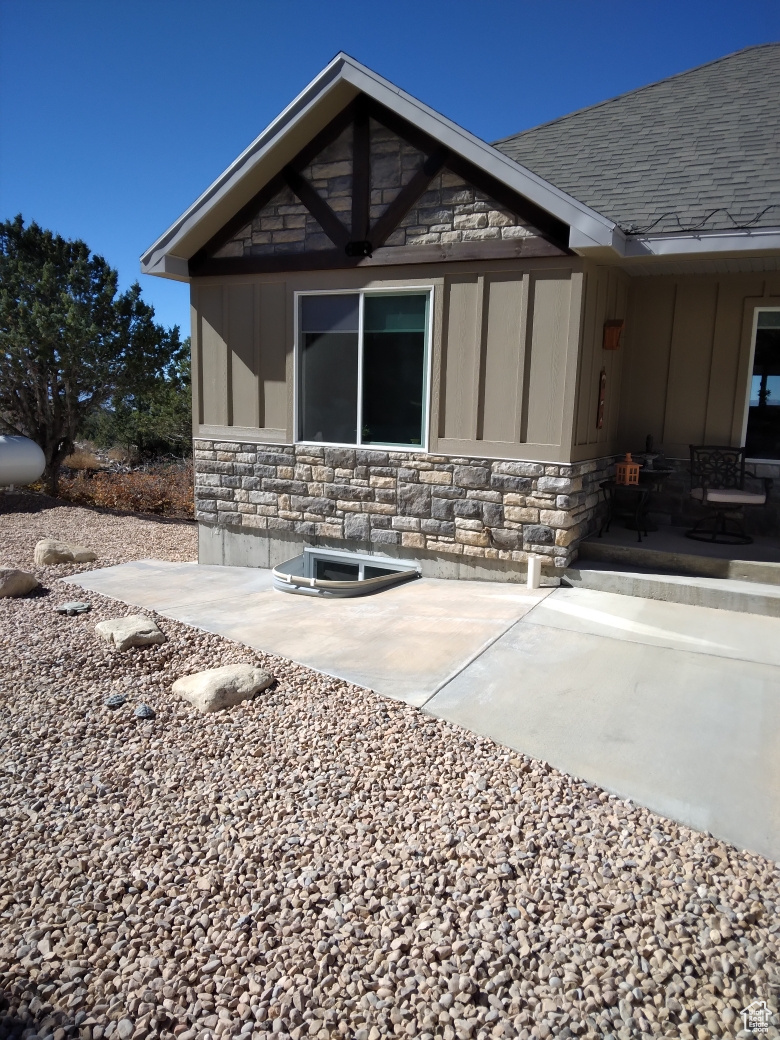 Exterior space featuring a patio