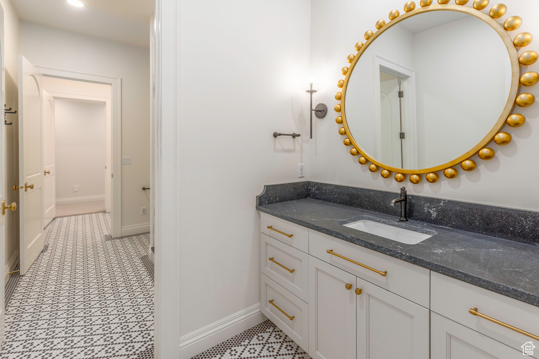 Bathroom featuring vanity