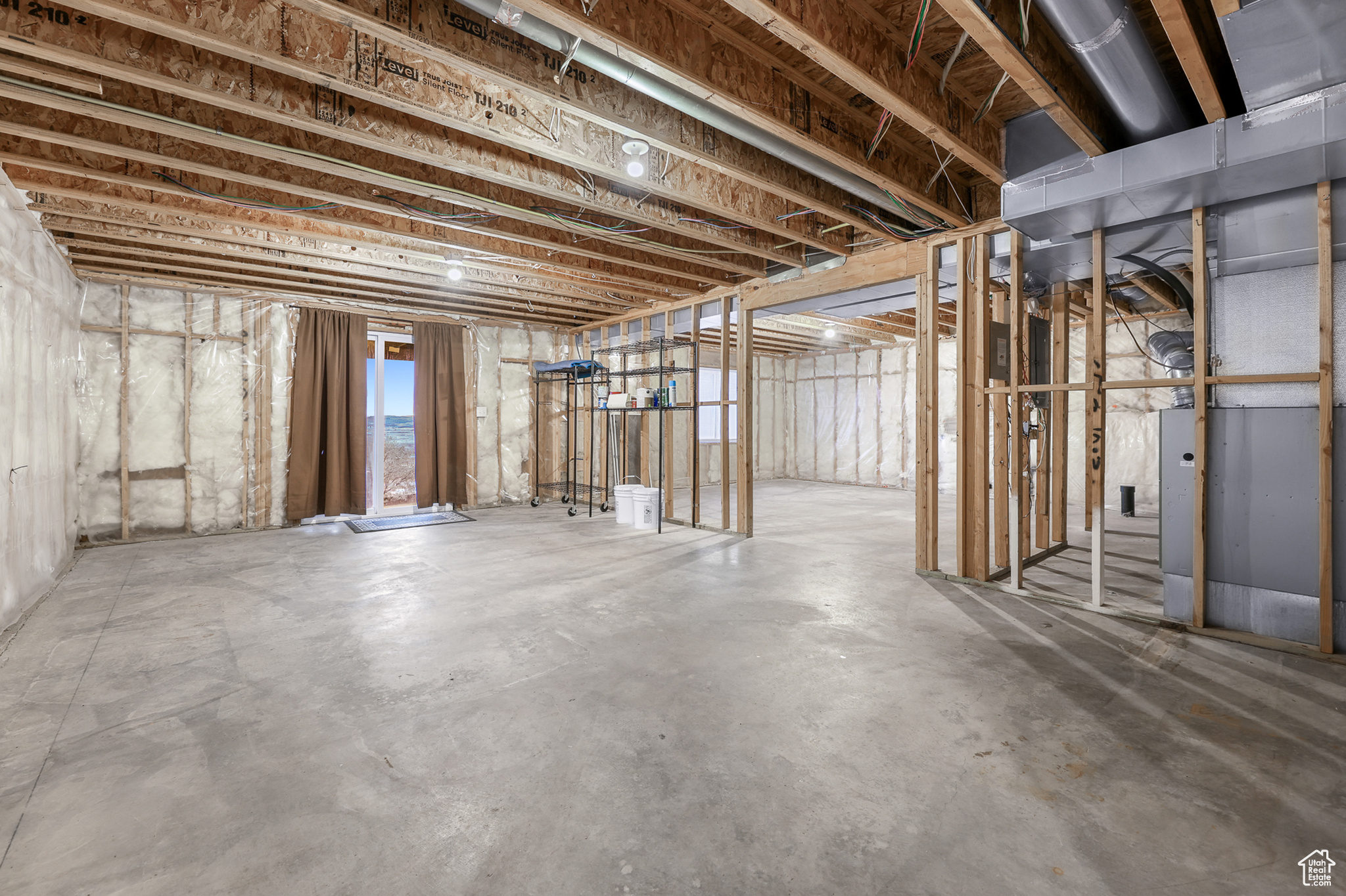 View of unfinished basement