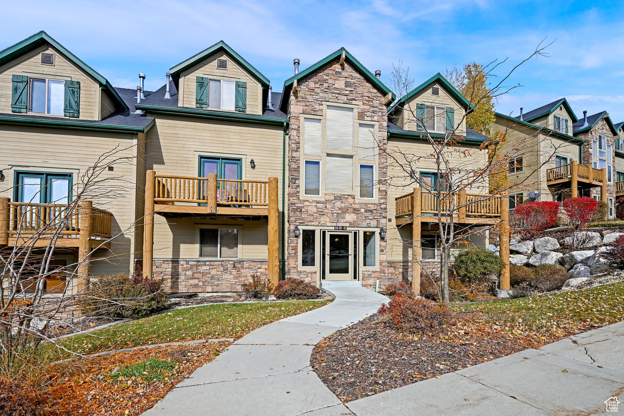 View of front of Condo Building