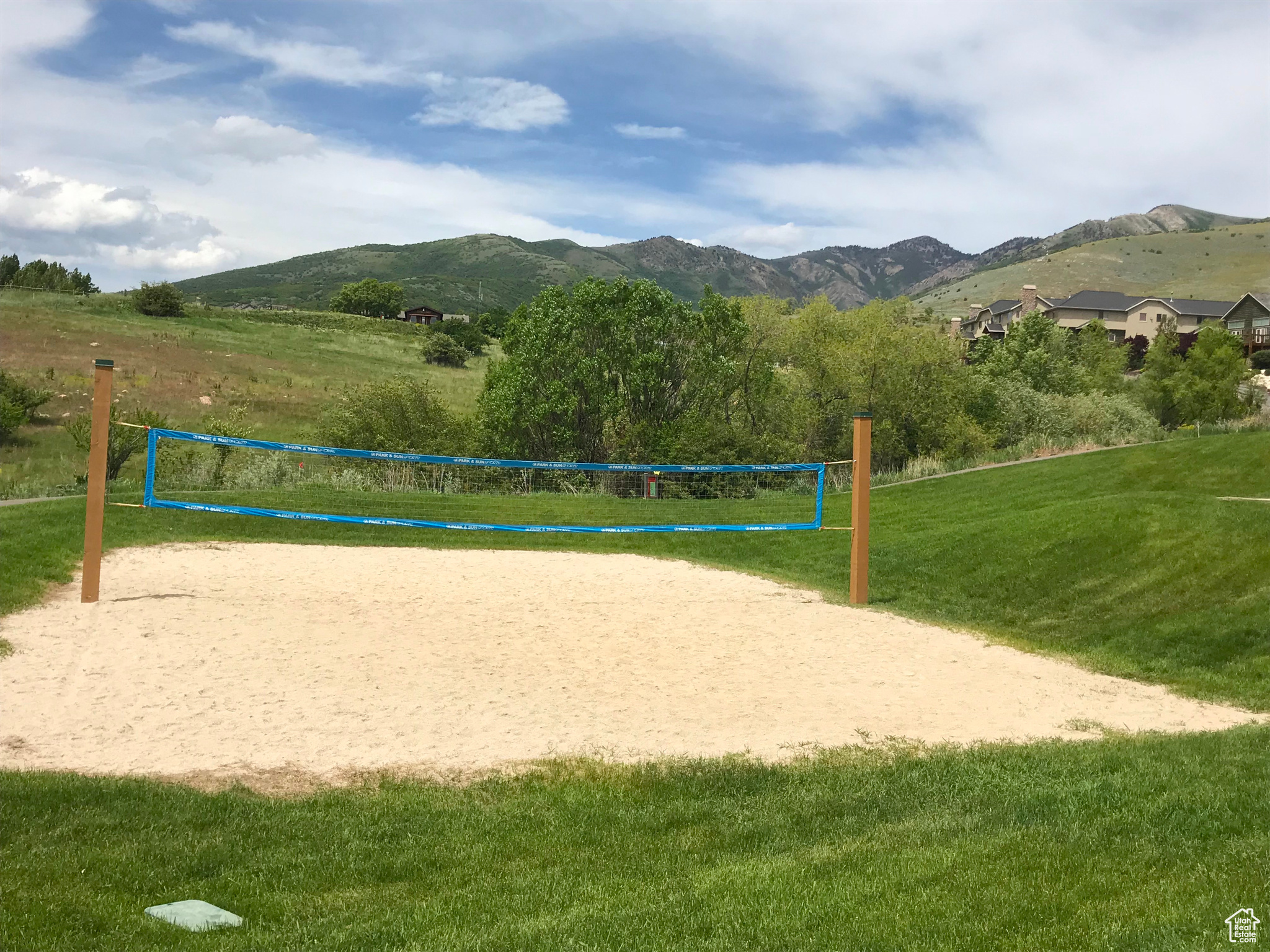 Community volleyball court