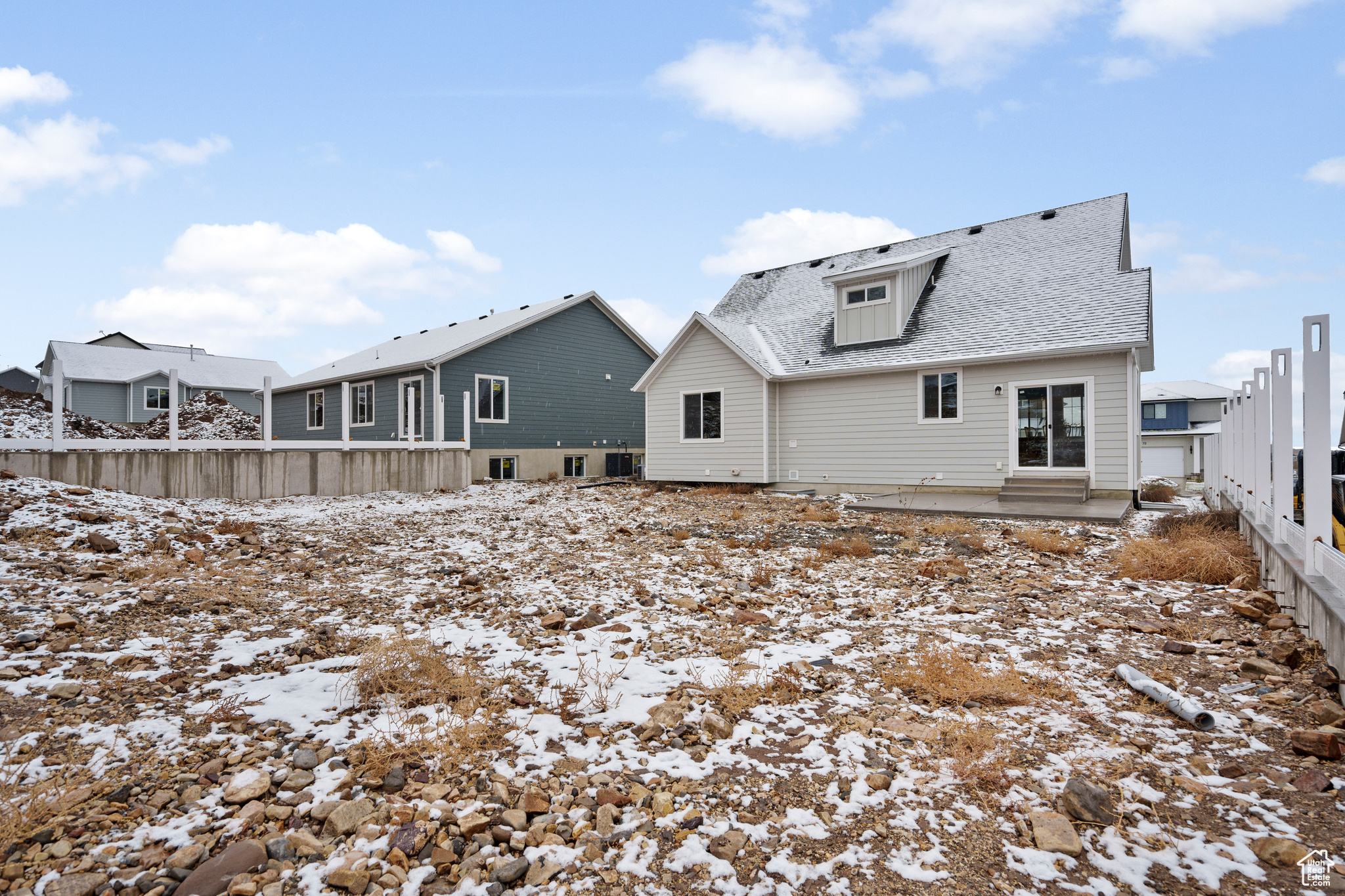 View of snow covered house