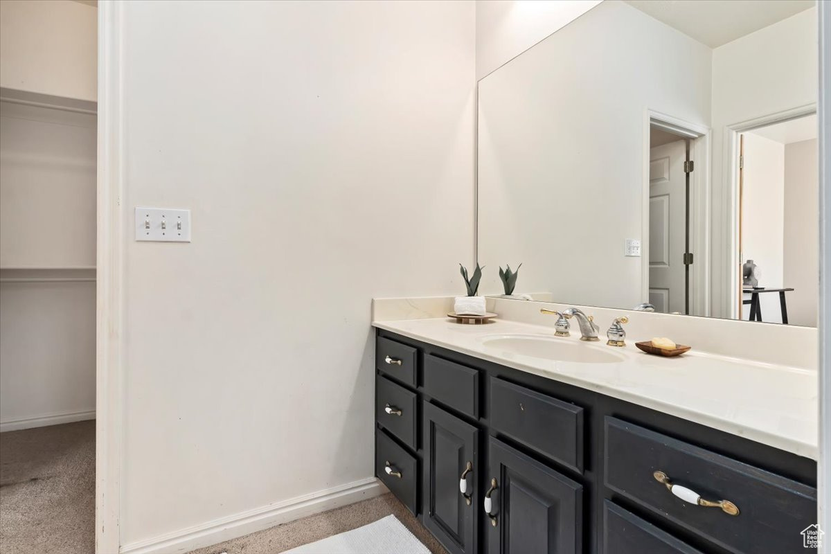 Bathroom featuring vanity