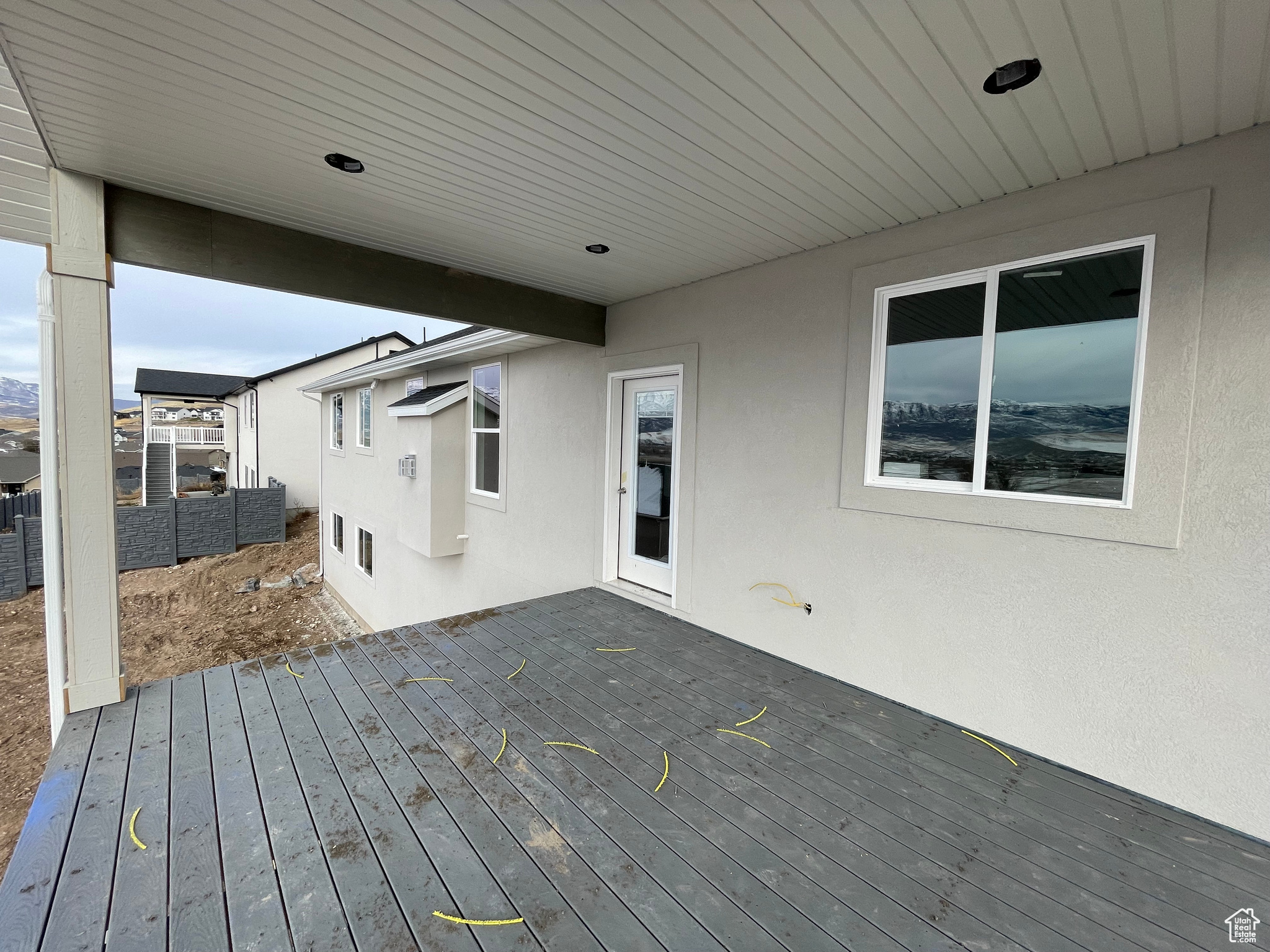 View of wooden deck