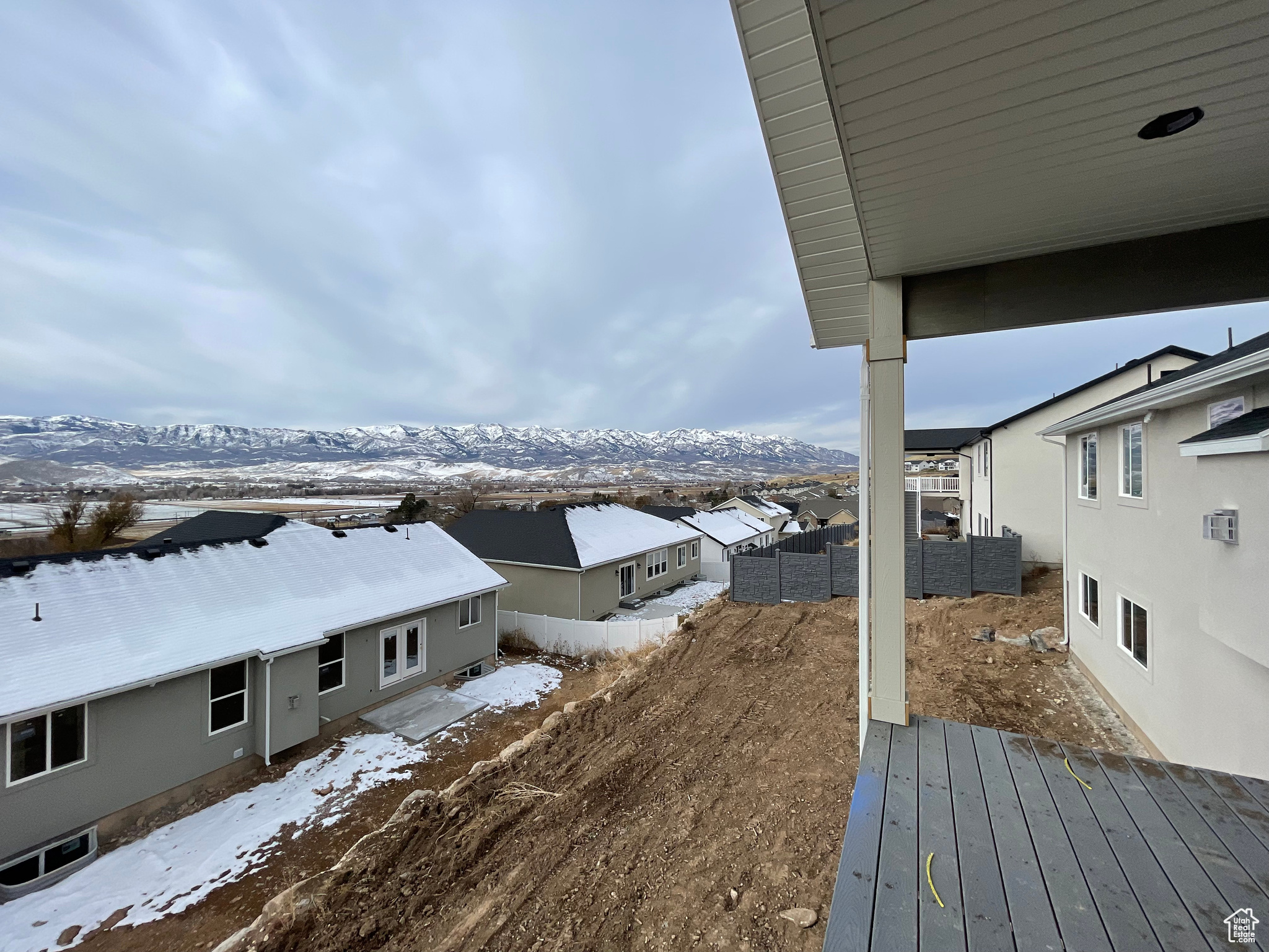 Exterior space with a mountain view