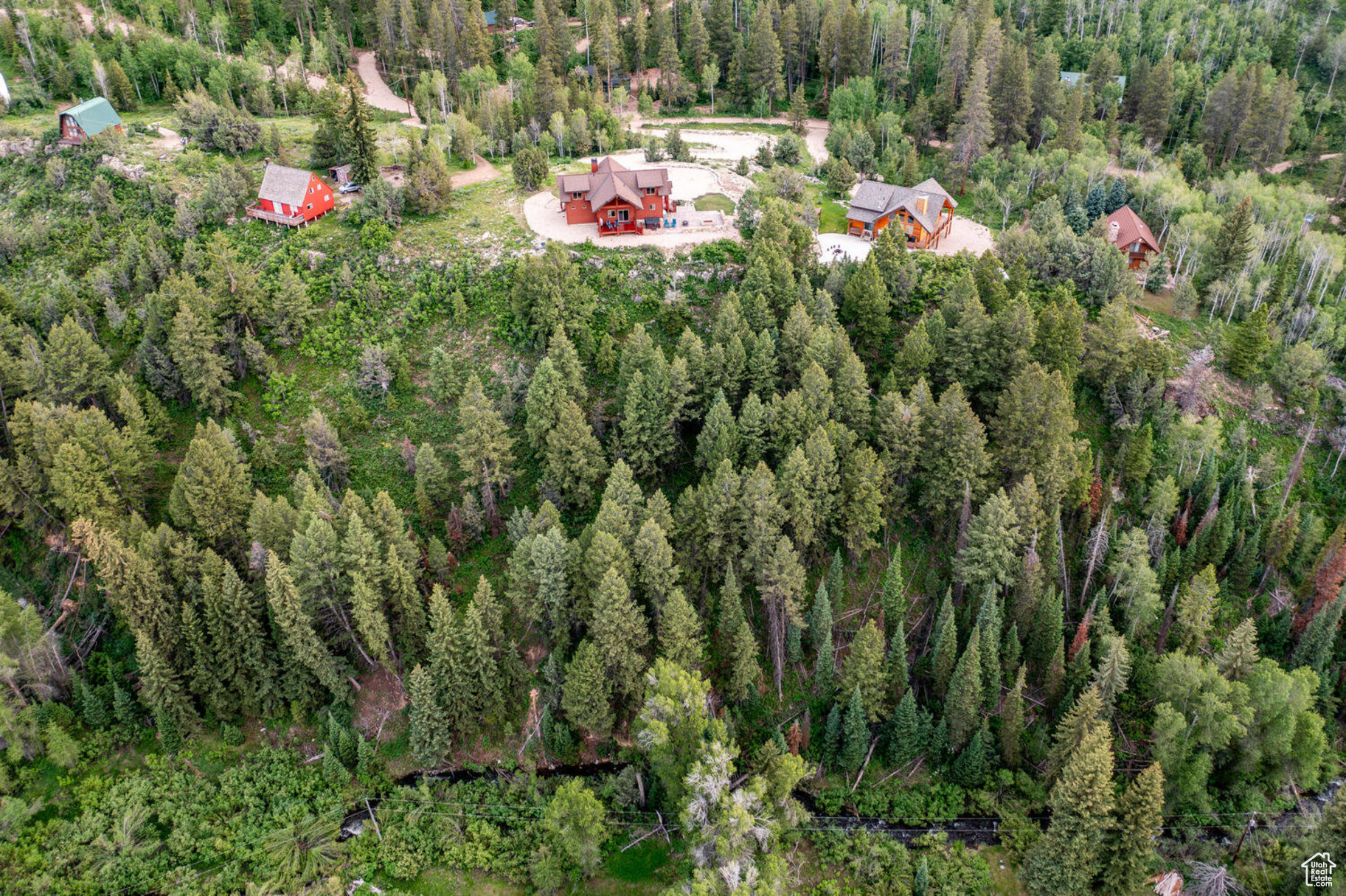 Birds eye view of property